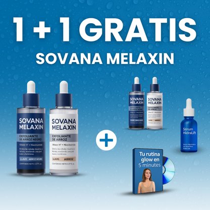 Sovana Melaxin - Pack exfoliante natural para rostro y cuerpo