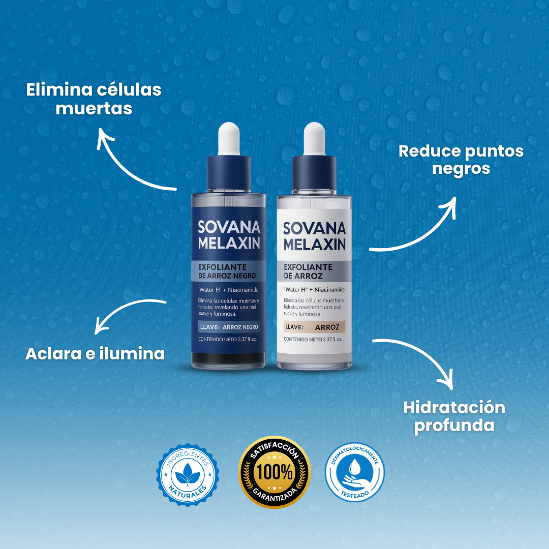 Sovana Melaxin - Pack exfoliante natural para rostro y cuerpo