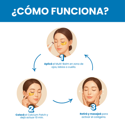 Duo Anti Edad - Barra de calcio antiarrugas + Parches de calcio