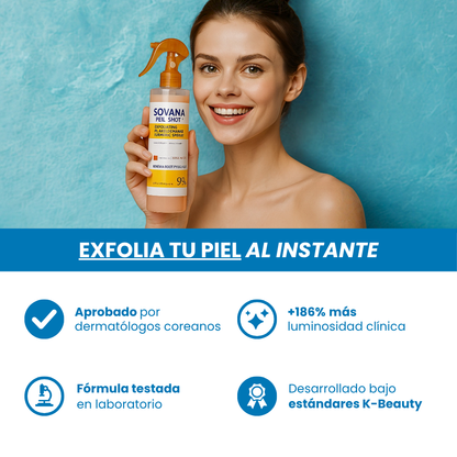 Sovana Peel Shot - Exfoliante corporal en spray de cúrcuma